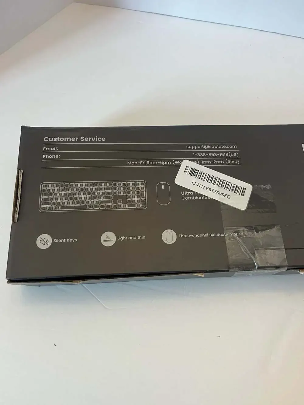 SABLUTE KMA2 Ultra-Thin Rechargeable Bluetooth Keyboard and Mouse Combo